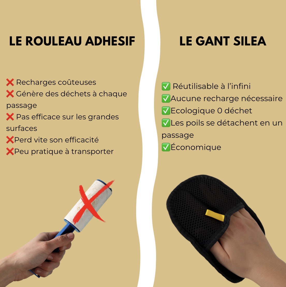 SILEA - Gant anti-poils et poussières